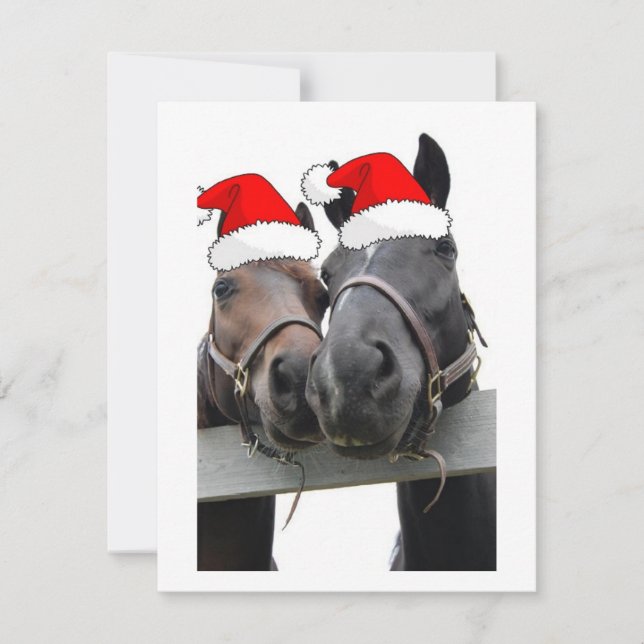 Christmas Horses Holiday Card (Front)