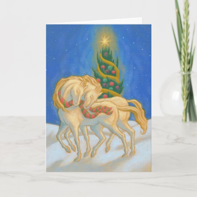 Christmas Horses Holiday Card (Front)