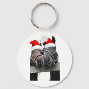 Christmas Horses Key Ring