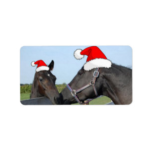 Christmas Horses Label