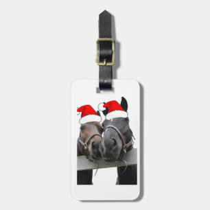 Christmas Horses Luggage Tag