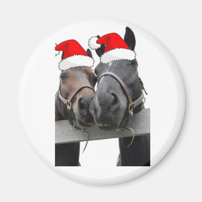 Christmas Horses Magnet (Front)