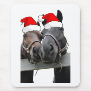 Christmas Horses Mouse Pad