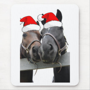 Christmas Horses Mouse Pad