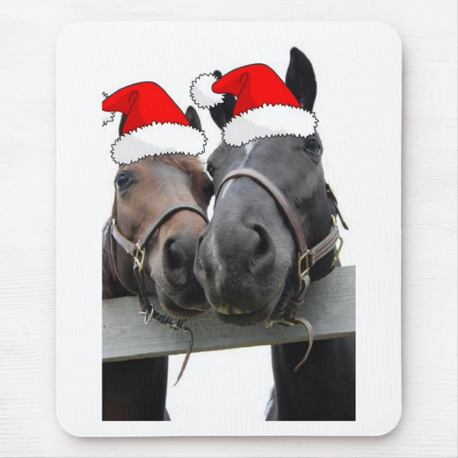 Christmas Horses Mouse Pad (Front)