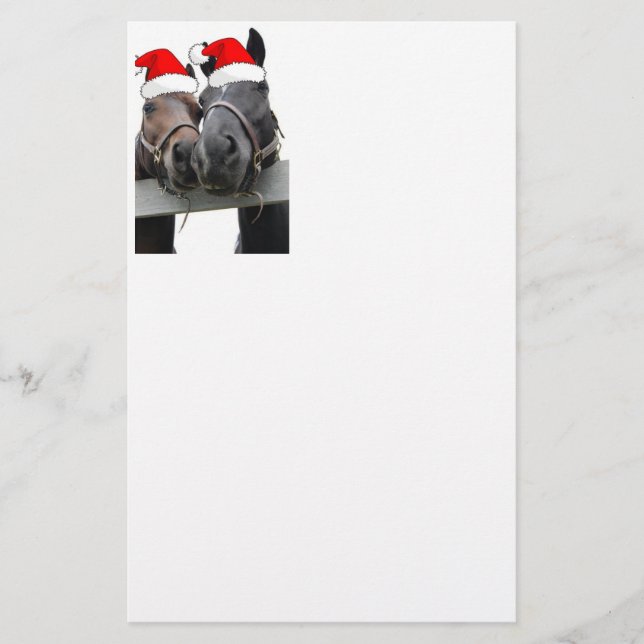 Christmas Horses Stationery (Front)