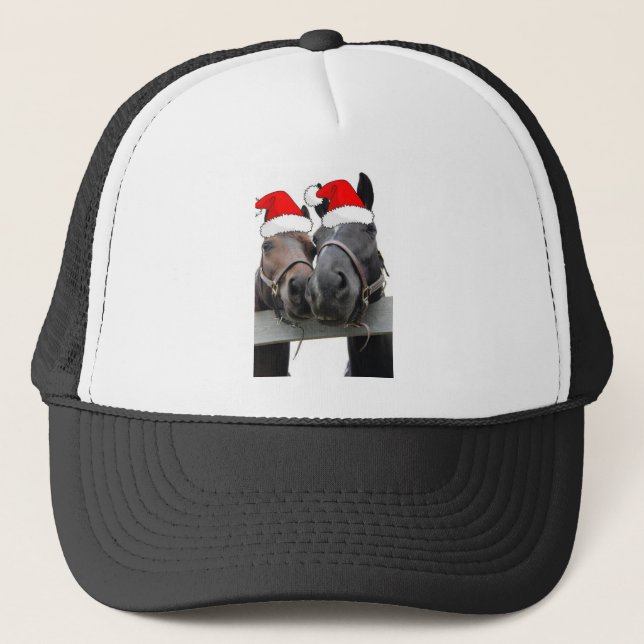 Christmas Horses Trucker Hat (Front)