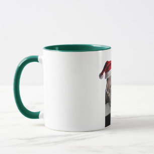 Christmas Horses wearing Santa Claus Hats Mug