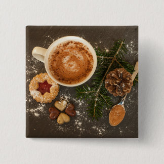 Christmas Hot Chocolate 15 Cm Square Badge