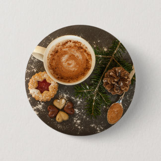 Christmas Hot Chocolate 6 Cm Round Badge