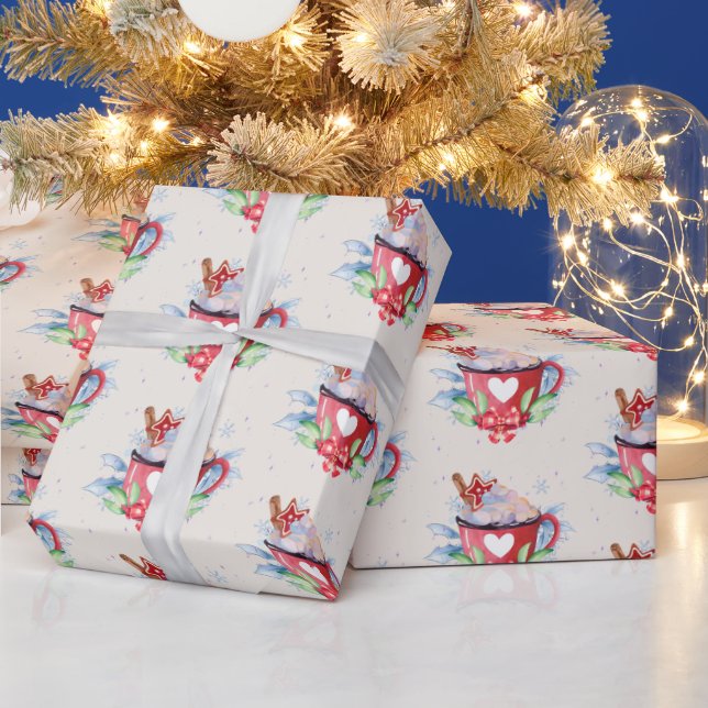 Christmas Hot Chocolate and Cookie Wrapping Paper (Holidays)