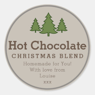 Christmas Hot Chocolate diy gift sticker