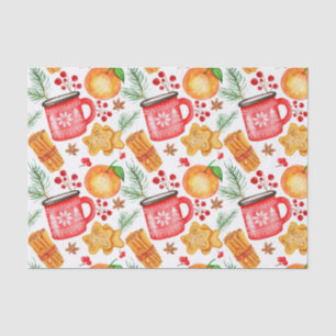 Christmas Hot Chocolate Mugs and Cookies Tissue Paper