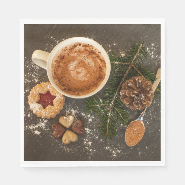 Christmas Hot Chocolate Napkin (Front)