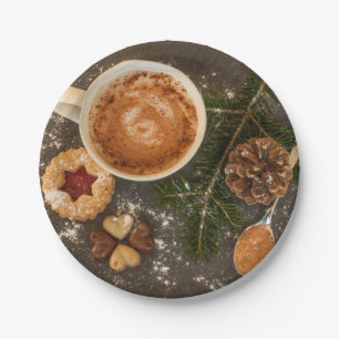 Christmas Hot Chocolate Paper Plate