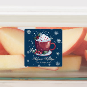 Christmas Hot Chocolate Personalised Blue Baking