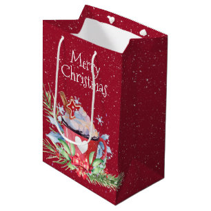 Christmas Hot Cocoa and Pine  Medium Gift Bag
