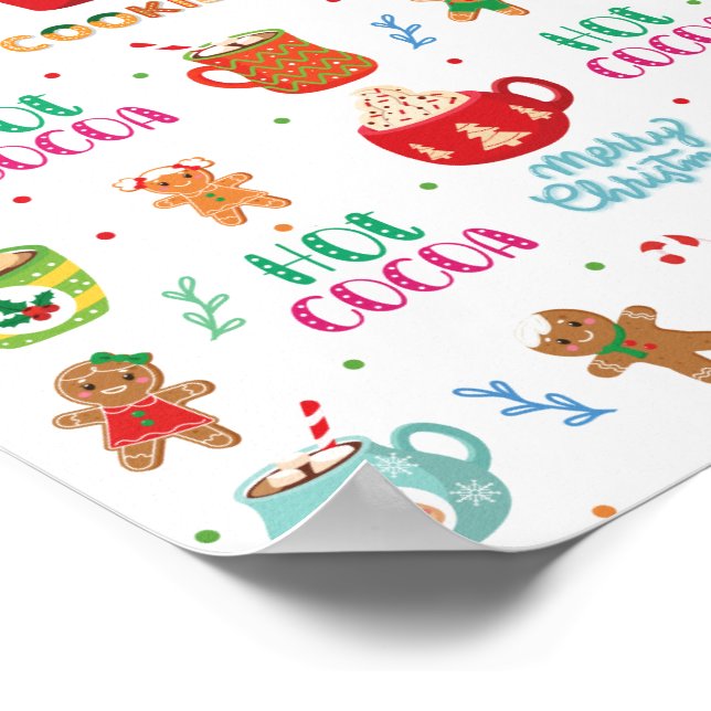 Christmas hot Cocoa, Ginger Cookies Poster (Corner)