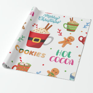 Christmas Hot Cocoa, Ginger Cookies Wrapping Paper