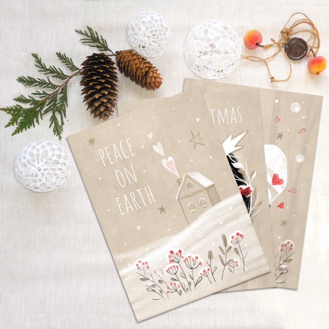 Christmas House in Snow  Holiday Card (Creator Uploaded)