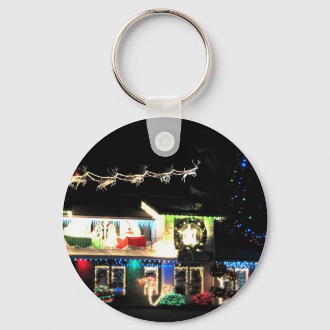 Christmas House Key Ring (Front)
