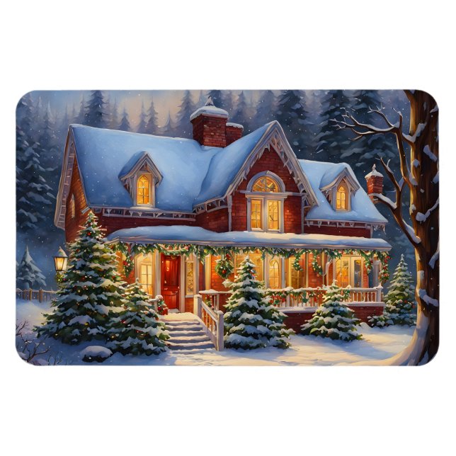 Christmas House Magnet (Horizontal)