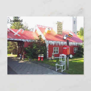 Christmas House near Akureyri, Iceland Holiday Postcard