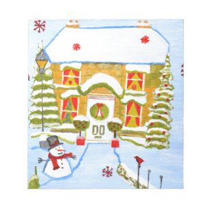 Christmas House Notepad