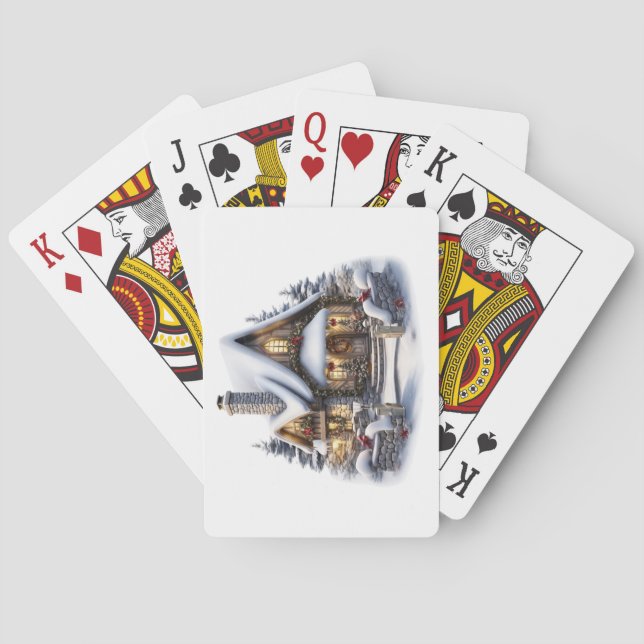 Christmas House Playing Cards (Back)