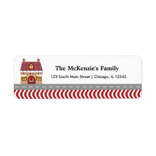 Christmas House Return Address Label