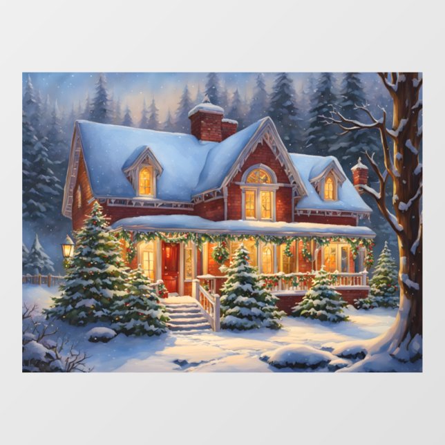Christmas House Window Cling (Sheet)