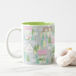 Christmas Houses Two-Tone Coffee Mug