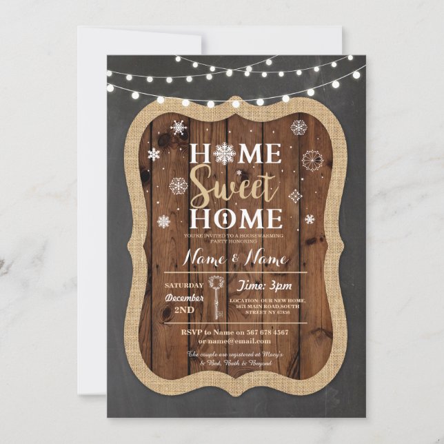 Christmas Housewarming New Home Festive Invite (Front)