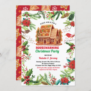 Christmas housewarming party winter theme invitation