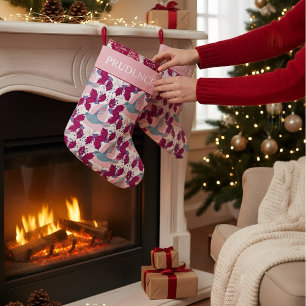 Christmas Hummingbird Holiday  Large Christmas Stocking