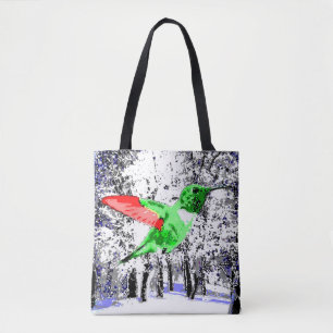 Christmas Hummingbird Tote Bag