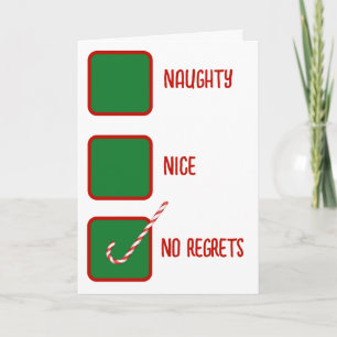 Christmas Humor Naughty Or Nice Check Boxes Card