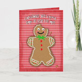 Christmas, Humour, Bite in Gingerbread Man Card