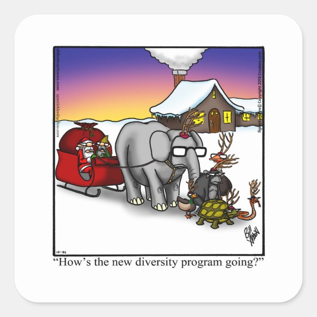 Christmas Humour Holiday Stickers (Front)