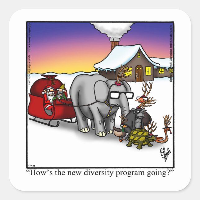 Christmas Humour Holiday Stickers (Front)