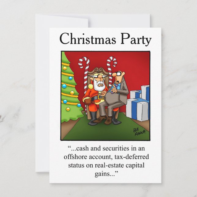 Christmas Humour Party Invitations (Front)