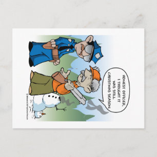 Christmas Hunting Season Holiday Postcard