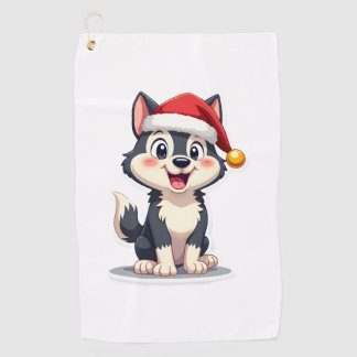 Christmas Husky Dog Lover Malamute (2) Golf Towel