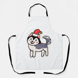 Christmas Husky Dog Lover Malamute Apron