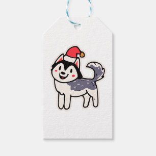 Christmas Husky Dog Lover Malamute Gift Tags