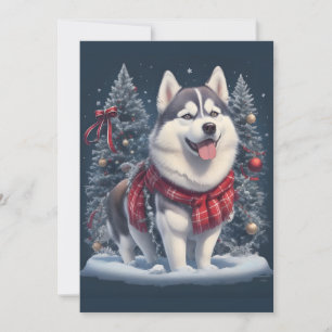Christmas Husky Dog Magic Xmas Holiday Spirit