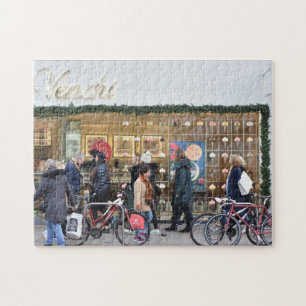 Christmas Hustle and Bustle, Kings Road, Chelsea Jigsaw Puzzle