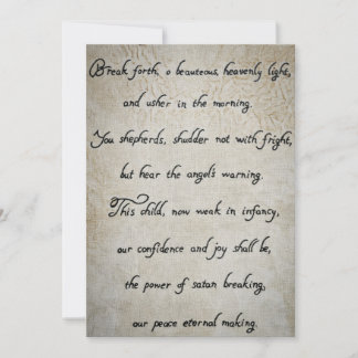 Christmas Hymn Holiday Card