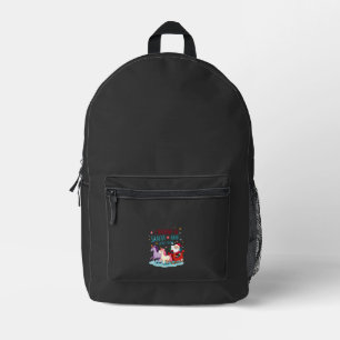 Christmas I Believe In Santa And Unicorns Funny Xm Printed Backpack