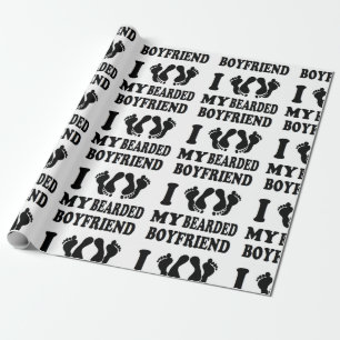 Christmas I love my bearded boyfriend Wrapping Paper